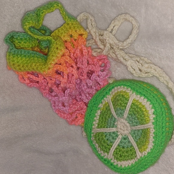 SM Lime Reversable Rainbow Shopping Bag - Picture 3 of 6